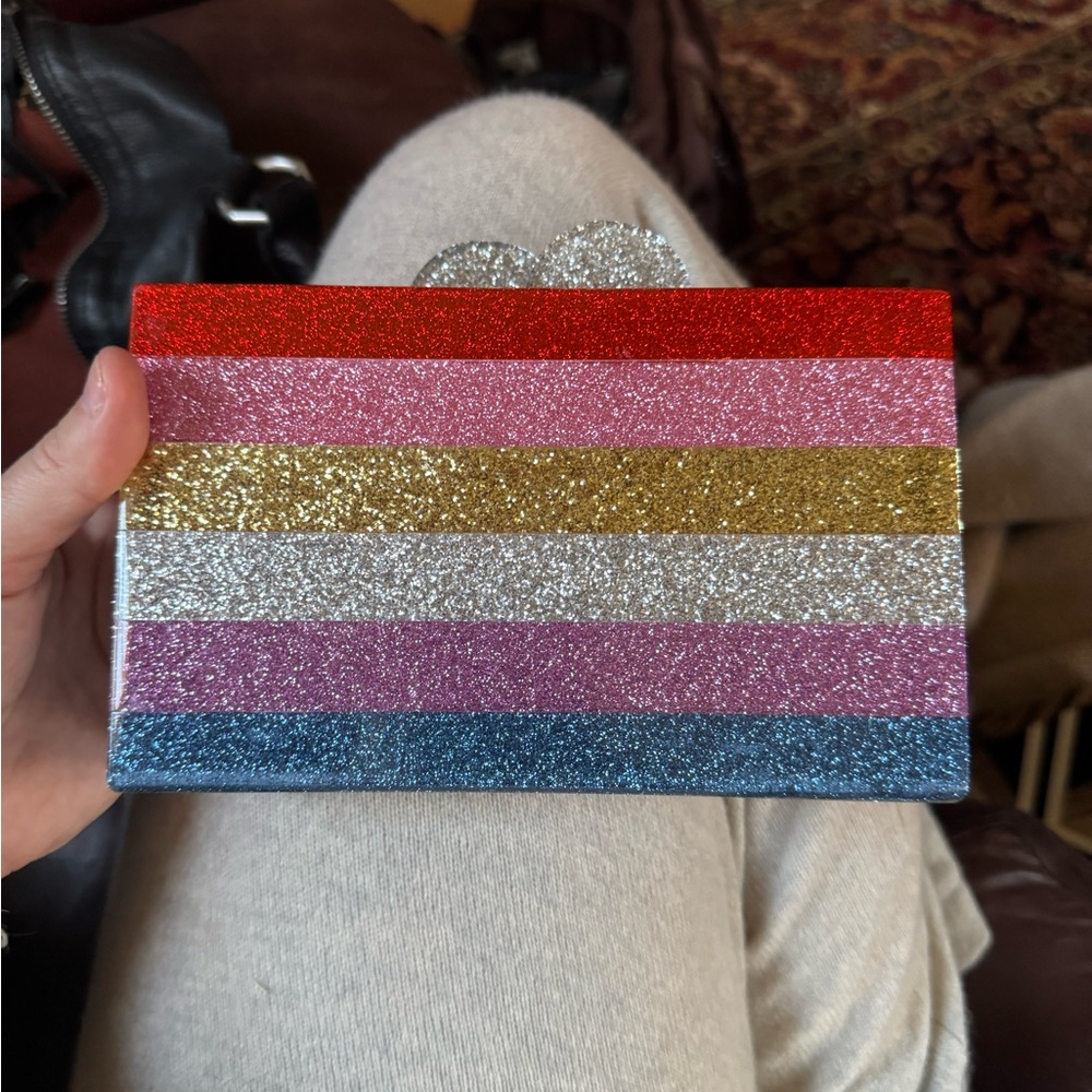 Sparkling Multicolor Glitter Clutch